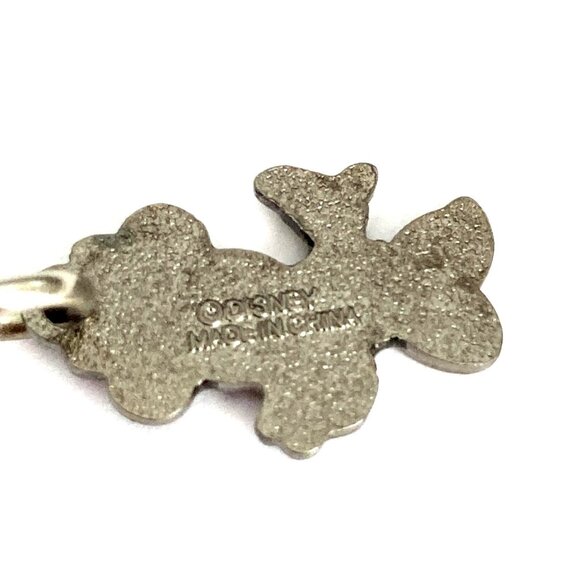 Vintage Disney Minnie Mouse Clip On Charm Zipper Pull Purse EnamelCrystal Signed - Picture 6 of 9